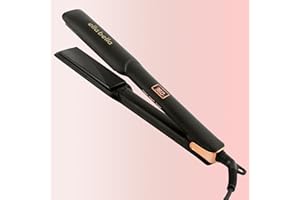 ELLA BELLA® Ceramic Flat Iron Hair Straightener • Professional Straightening Iron • Digital Display to Accurately Control Temperature • As Featured in Good Housekeeping