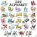 Alphabet Wall Decals Sticker - WK Home, 26 Animals Alphabet Peel and Stick Wall Art for Nursery and Kids Bedroom and Living Room