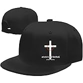 FACITE Snapback Hats for Men Flat Bill Brim Hats for Men Skeleton Skull Fitted Hat for Mens Black Baseball Hat Hip Hop 