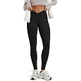 ODODOS Women's Buttery Soft Cross Waist Leggings, 25" / 28" Crossover High Rise Lounge Yoga Pants