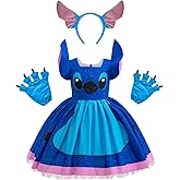 Sztylong Blue Animal Costume for Girls Hawaiian Dress Up With Headband and Gloves