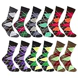 Falari Men Cotton Dress Socks 12-Pack or 6-Pack