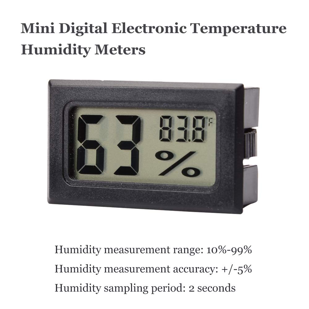 AUTIDEFY Mini Digital Electronic Temperature Humidity Meters Gauge Indoor Thermometer Hygrometer LCD Display Fahrenheit (℉) (3 Pack)
