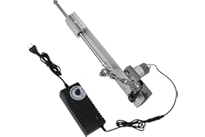 CNCTOPBAOS Reciprocating Linear Actuator Stroke 6 Inch 1.18"-6",Adjustable Telescopic Rocker Arm Mechanism Gear Motor DC24V Speed Regulation Adapter 120RPM 3-15CM