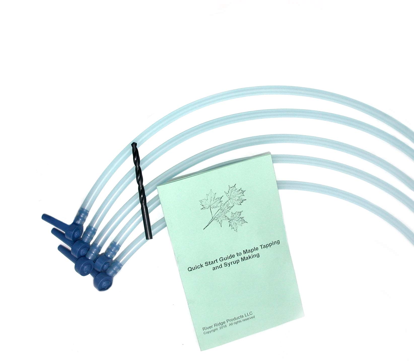 Maple Syrup Sap Tapping Kit (5 Pack) - 5/16" Ecolo taps + 36" Drop Lines + 5/16" Drill Bit + Quick Start Guide to Maple Tapping Booklet
