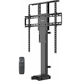 VIVO Black Motorized Large TV Stand for 37-77 in Screens, MOUNT-E-UP80D | Vertical Lift Television Stand for Cabinets, Remote Control, Compact TV Mount Bracket, Max VESA 600x600, Holds 132 lbs