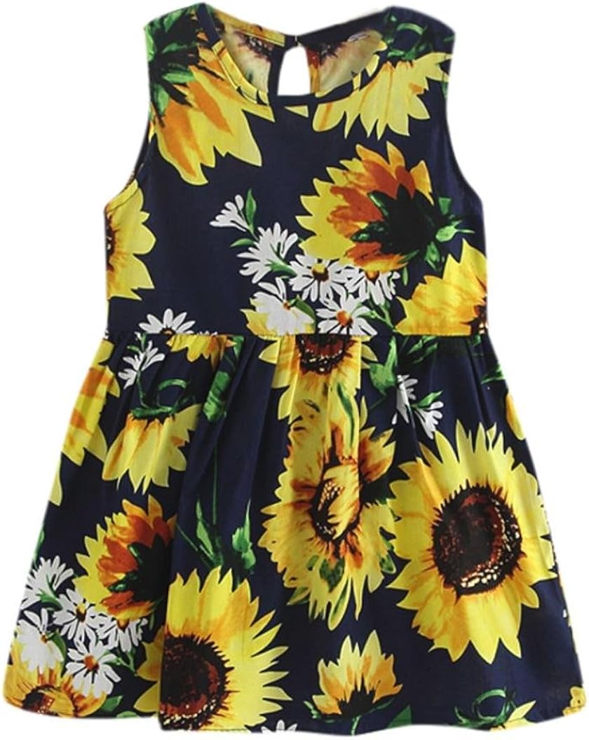 sunflower dresses for little girls