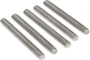 MAIRUKER 10Pcs Fully Threaded Rod M10 x 80mm, 304 Stainless Steel Right Hand Threads, M10-1.5 Thread Pitch for Screw into Threaded Nuts