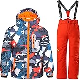 HOTIAN Boys Ski Jacket Snow Jacket Pants Suits Windproof Waterproof Winter Coats