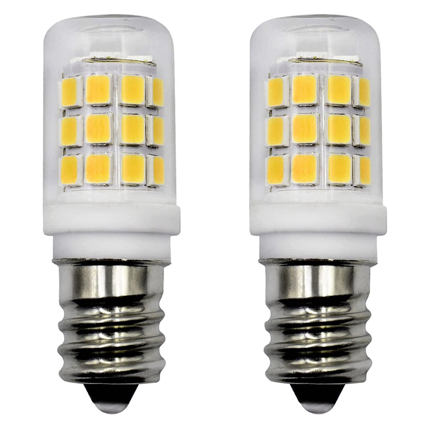 Photo 1 of E12 LED Fridge Water Dispenser Light Bulb 2W(15W Replacement) 120V T5 Tubular Appliance Bulb for Chandeliers Home Lighting Refrigerator/Dryer Drum Light C7/S6 Clear Glass Daylight White 6000K,2-Pack