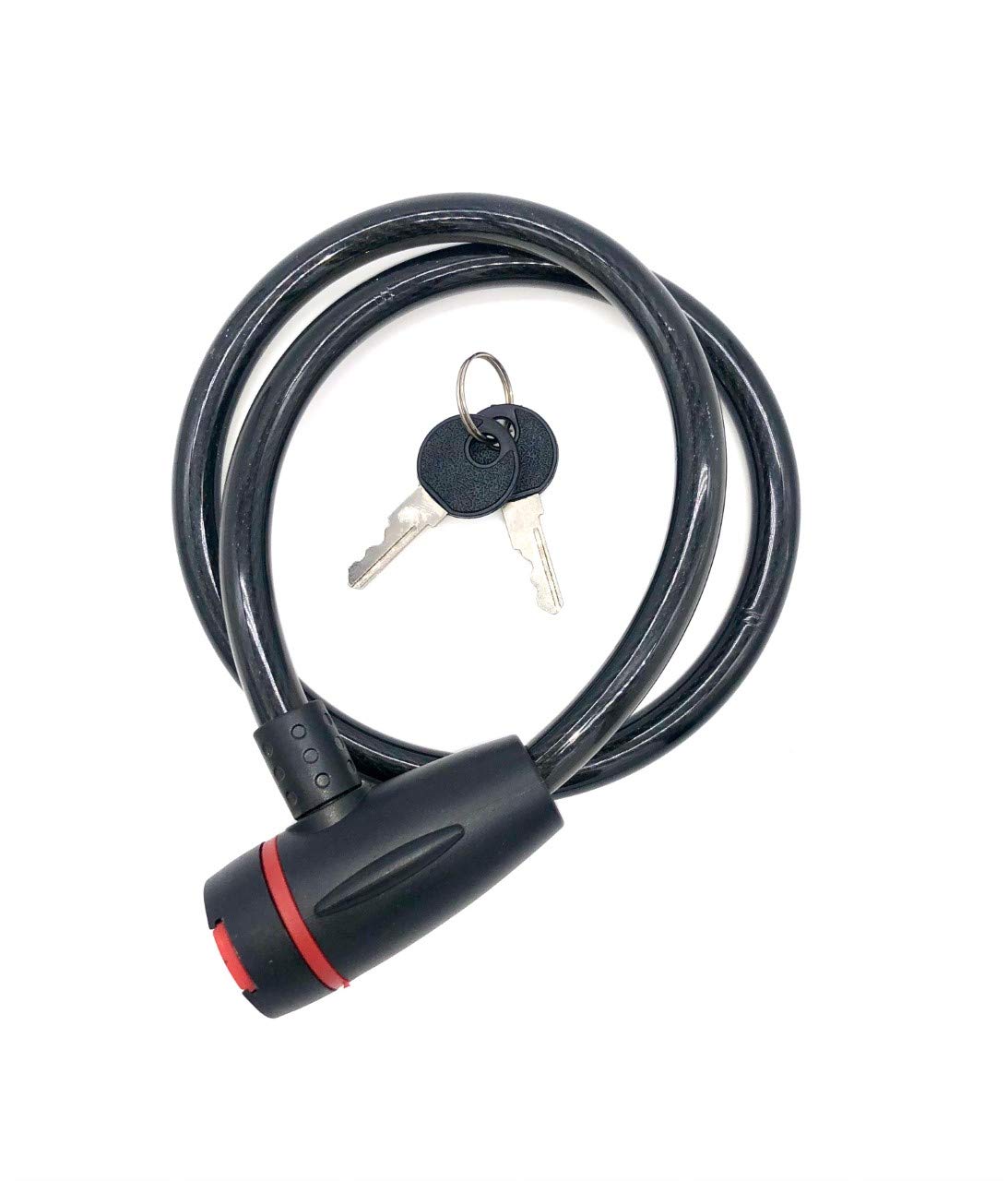 TIJAR Bike Lock Cable, Quality Twisted Steel Cable Covered with Water and Scratch Proof Silicone Coated, Ideal for Bikes, Electric Bike, Skateboards, Strollers and Outdoor Equipment (Black) — image 1