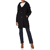 DKNY Women's Shawl Collar Wool Coat