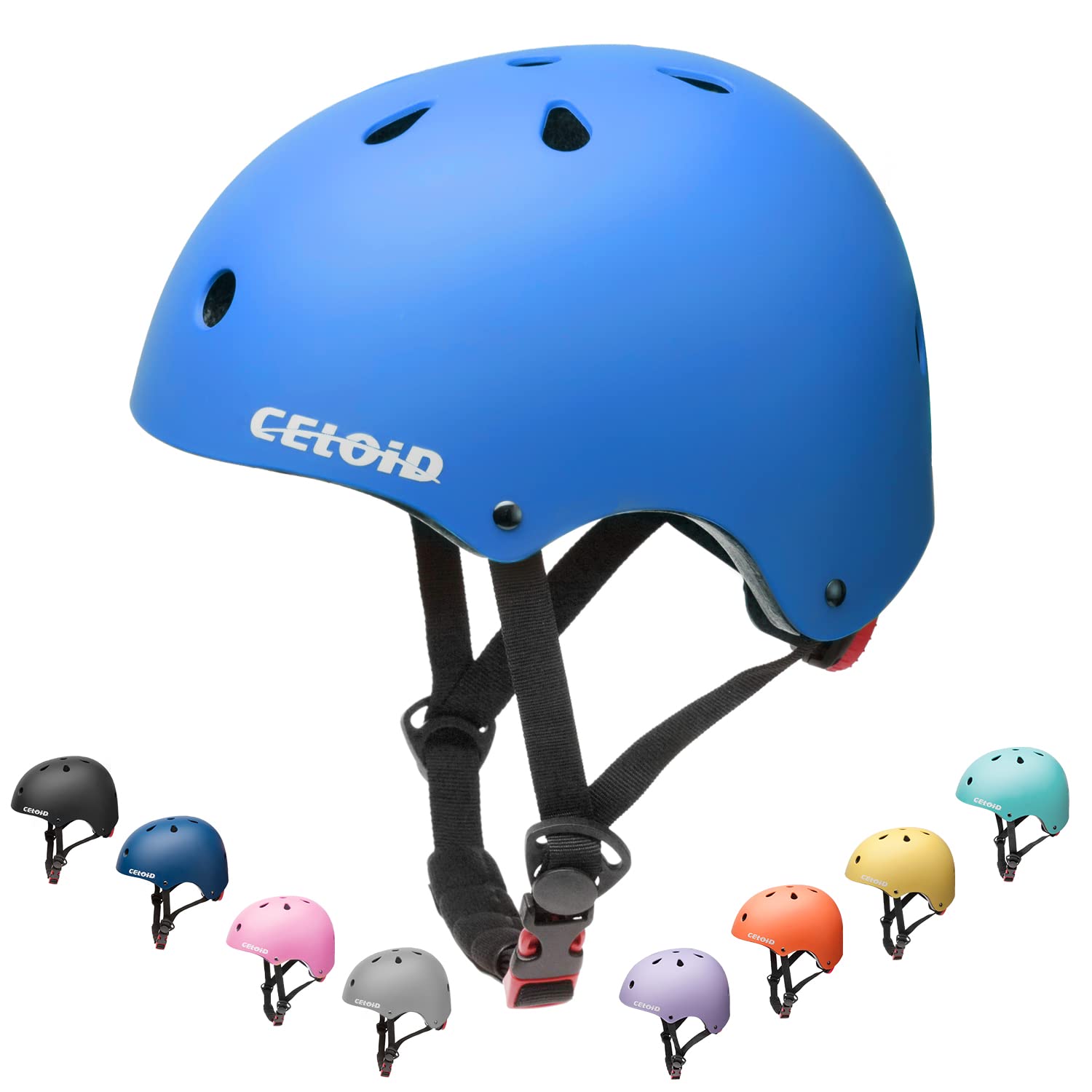 Photo 1 of CELOID Kids Bike Helmet,Toddler Skateboard Helmets for Ages 5-6 Years Boys Girls,Adjustable Multi-Sport Bicycle Skateboarding Roller Skating Scooter Balance Bike Helmet,Blue
