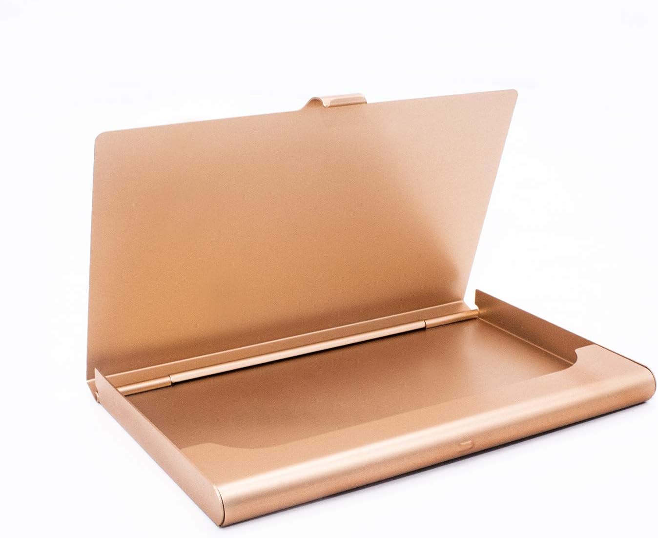 Kalim Professional Metal Business Card Holder Pocket Business Card Case Slim Business Card Wallet Business Card Carrier for Men & Women, 3.7 x 2.3 x 0.3 inches, Aluminum Alloy, Rose Gold