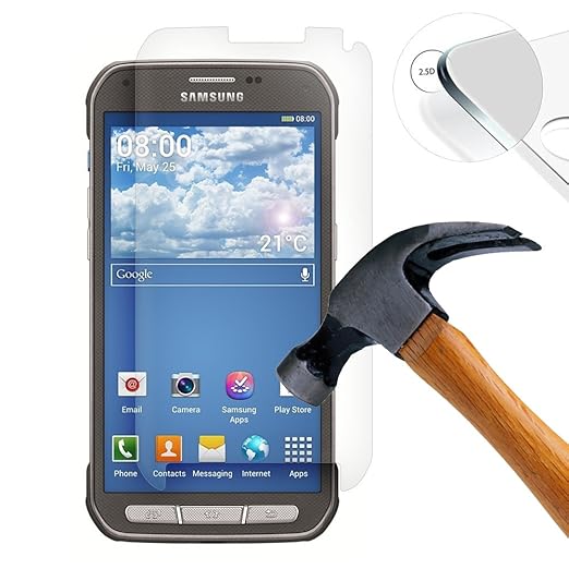 Lusee 2 X Pack Panzerglasfolie für Samsung Galaxy S5 Active G870F 5.1 Zoll Tempered Glass Hartglas Schutzfolie Folie Displays