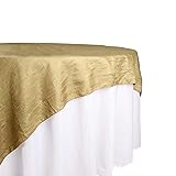 Efavormart 72"X72" Gold Accordion Crinkle Taffeta