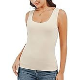 KIWI RATA Basic Sleeveless Thermal Vest Tank Top Women Warm Underwear Layer Shirt Camisole for Cold Weather