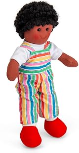 Bigjigs Toys Jake Doll Small Soft Rag Doll with Rainbow Dungarees 25cm view 4