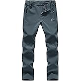 YSENTO Women's Fleece Lined Pants Winter Snow Ski Waterproof Insulated Softshell Hiking Mountain Pants