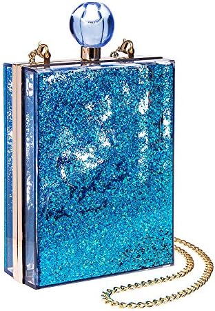 Blue Banana Womens Glitter Box Clutch Bag (Blue)