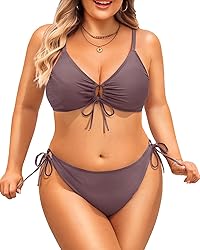 Daci Women's Plus Size Triangle Bikini Set, Sexy