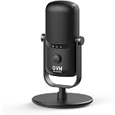 GVM USB-C Condenser Microphone for Podcast &amp; Streaming, Plug &amp; Play PC Mic with Gain Control, Mute Function &amp; Metal Stand for YouTube, Voice Over, Online Meetings