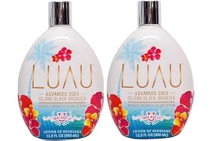 Tan Asz U Luau Island Black Bronzer, 13.5 Ounce tanning bed lotion (2 X BOTTLES)