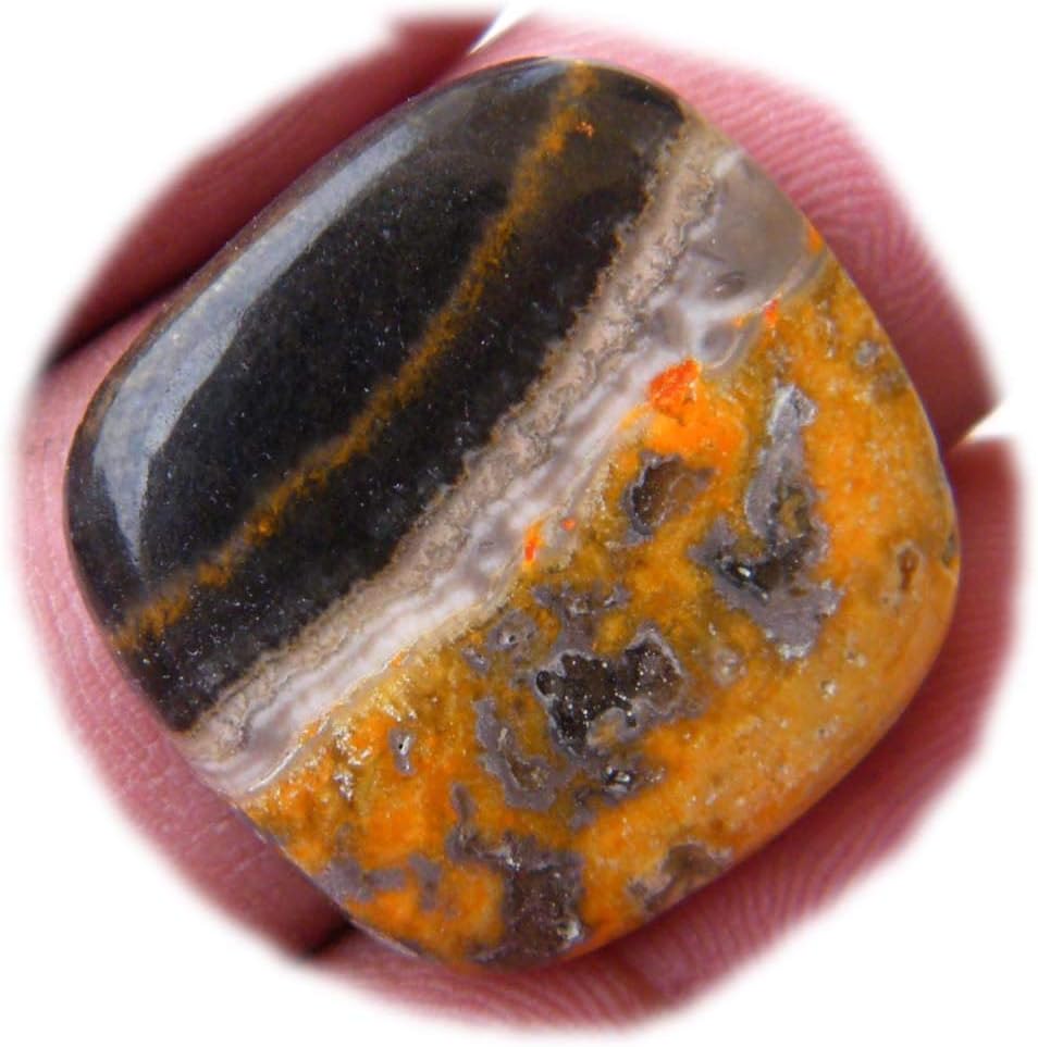 RASIO Bumble Bee Jasper Cabochon, Natural Eclipse Jasper, Square Shape 23Ct 23x23x4mm, K-15479