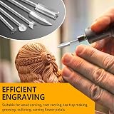 FOTYBEI Wood Carving Bits Set 5 Pcs 1/8 Shank Dremel Tool Compatible view 4