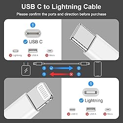 2Pack for iPhone14/13/12 Fast Charger Cable 6ft
