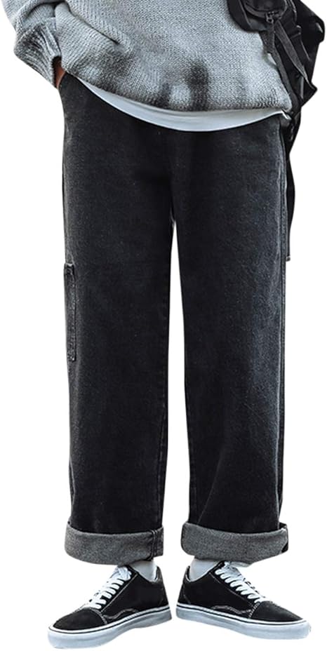 Amazon Aowofs デニムパンツ メンズ ジンズ ロングパンツ ジーパン ストレート ズボン ワイドパンツ カジュアル ゆったり おしゃれ 通気 夏 部屋着 ジーンズ 通販