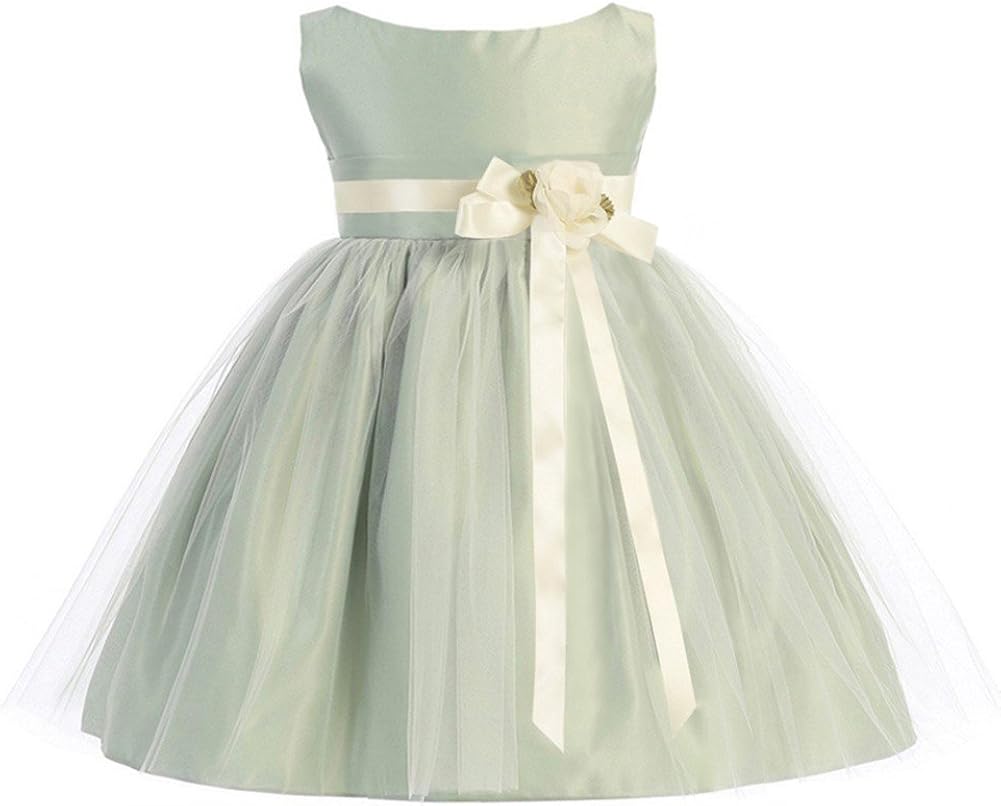 sage flower girl dress