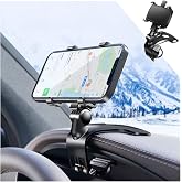 zipelo Car Phone Mount, ABS Cell Phone Holder for Car, 1400 Degree Rotation Dashboard Cell Phone Holder, Mobile Clip Stand for 3 to 7 inches Smartphones, Auto Phone Holder Mount for All Smartphone