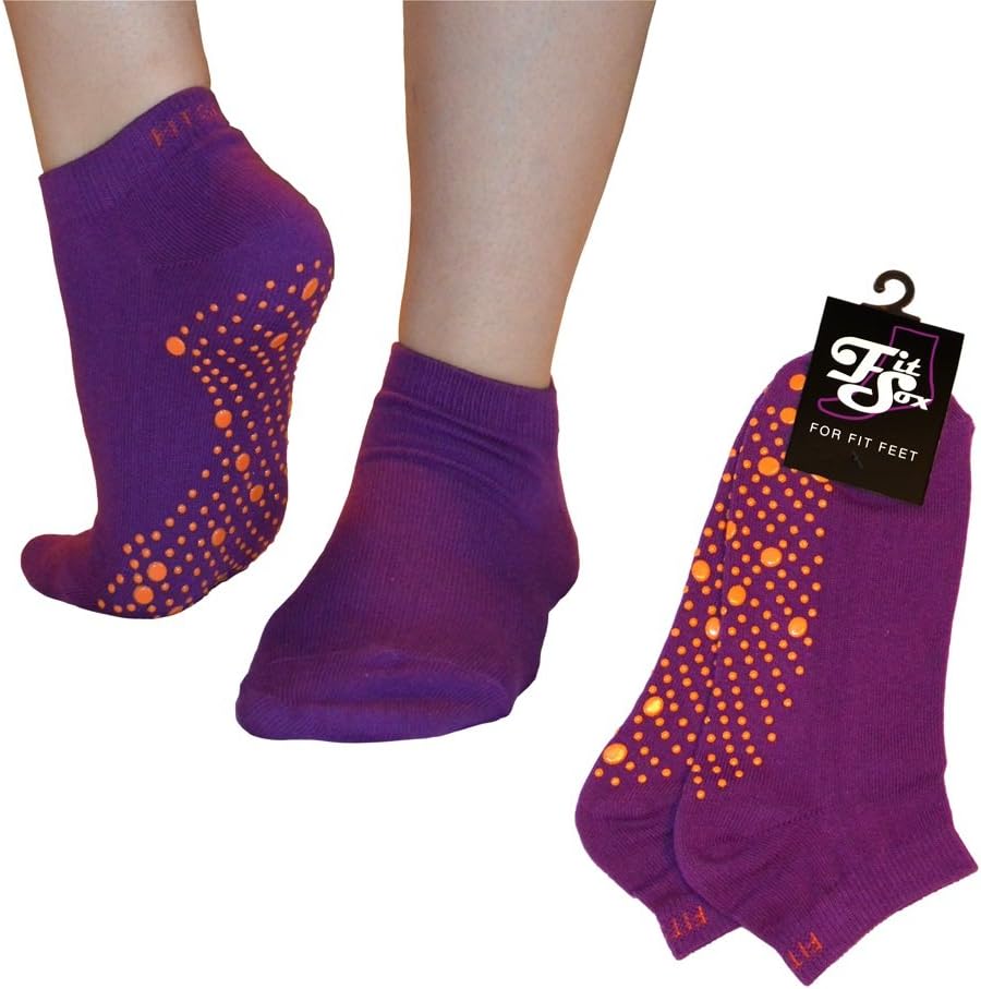 FitSoxGrip Socks - Yoga, Martial Arts, Dance Anti-Slip/Non-Slip, 1 Pair, US Size 8-10.