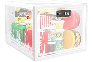 iBune Large Medication Lock Box, Lockable Medicine Storage Box for Medicine Safe/Phone/Refrigerator/Personal Items/Home/Office/Dorm, White