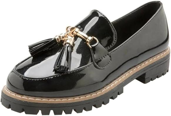 platform patent leather loafers