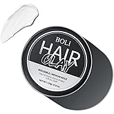 BOLI Hair Clay for Men, All Day Strong Hold Pomade, Texturizing & Matte Finish, Styling Paste for Medium, Thick, Straight, or Wavy Hair (120g)