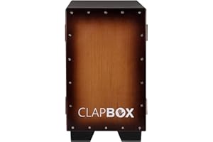 Clapbox Cajon CB45 -Crate Design, Birch Wood (H:50 W:30 L:30) - 3 Internal Snares, Deep Bass tone.