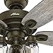 Hunter Fan 52in Regal Bronze Ceiling Fan includes Three-light Fitter with Clear Glass, 5 Blade (Renewed)