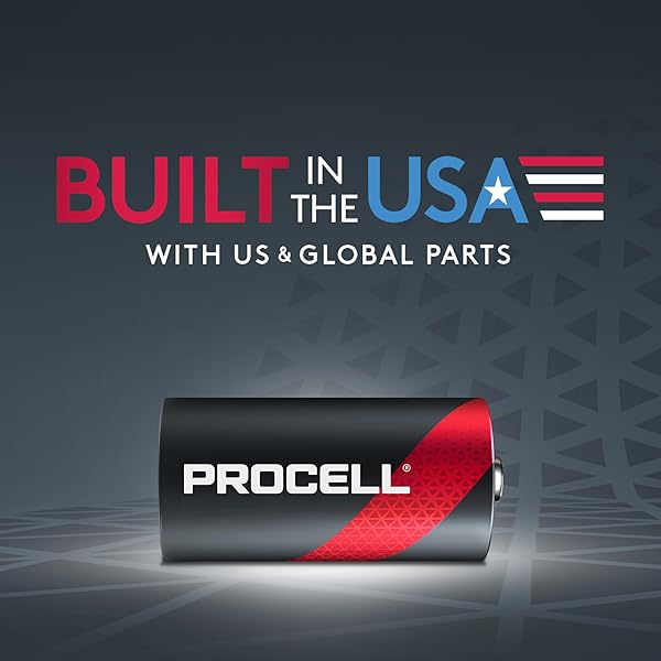 PROCELL C CELL LONG-LASTING ALKALINE BATTERIES (72 PACK) BUILT IN THE USA, 10-YEAR SHELF LIFE, BULK VALUE FOR ALL PROFESSIONAL DEVICES – C BATTERIES BULK PACK
