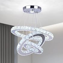 Finktonglan Crystal LED Chandeiler Ceiling Light Lamp Stainless