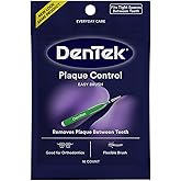 DenTek Interdental Brushes, Plaque Control Easy Brush, 16 Count | Mint Flavor, Fits Tight Spaces Between Teeth, Removes Plaque, Good for Orthodontics, Flexible Brush