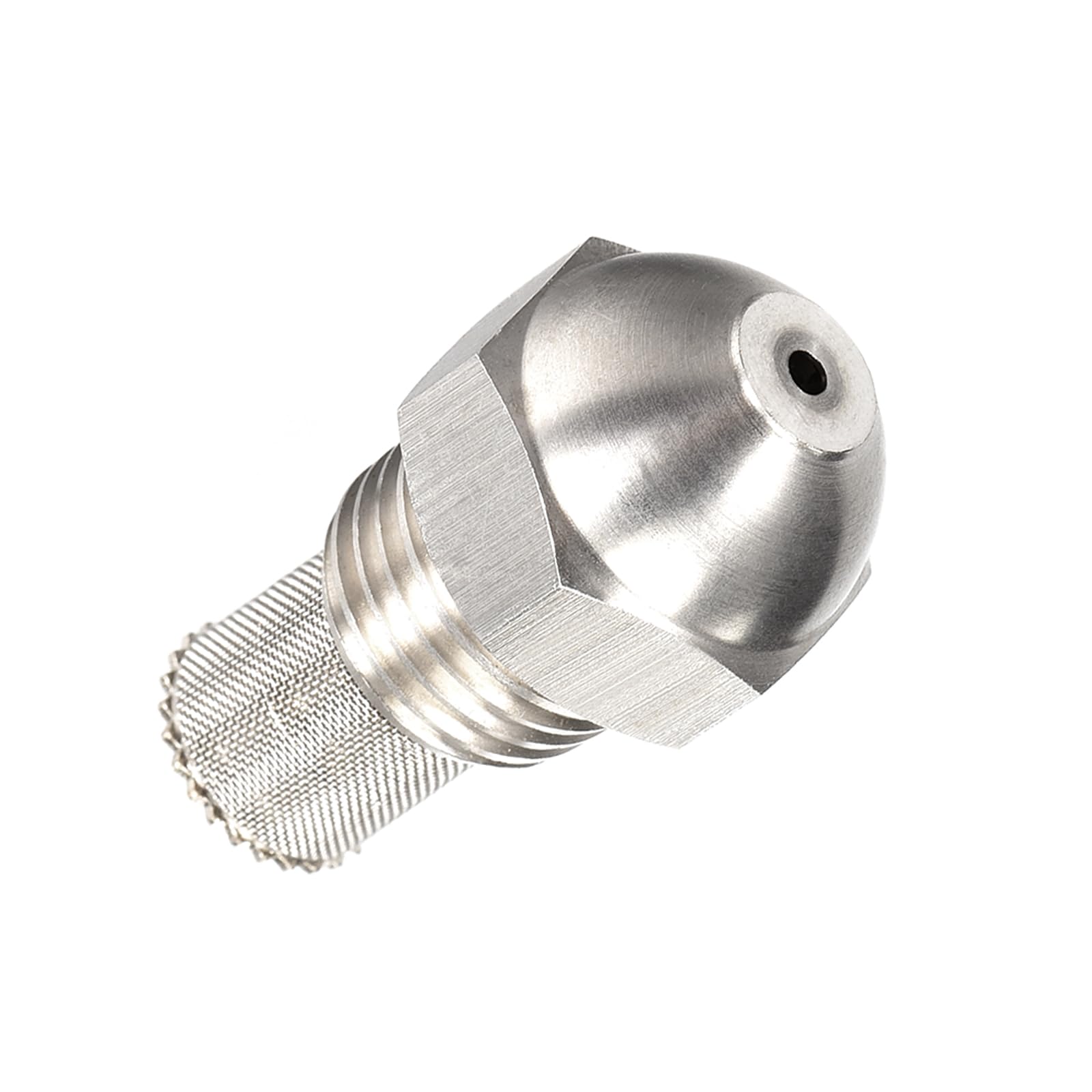 METALLIXITY Misting Nozzle (2mm/0.08") 1Pcs, Stainless Steel 1/4" BSPT Atomizing Misting Sprayer Nozzle - for Garden Watering Outdoor Cooling, Silver