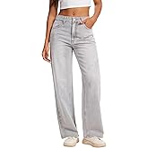 Wanduyini Women's Rhinestone Embellished Straight Leg Jeans Star Sparkling Denim Pants for Parties Night Out Casual Glam