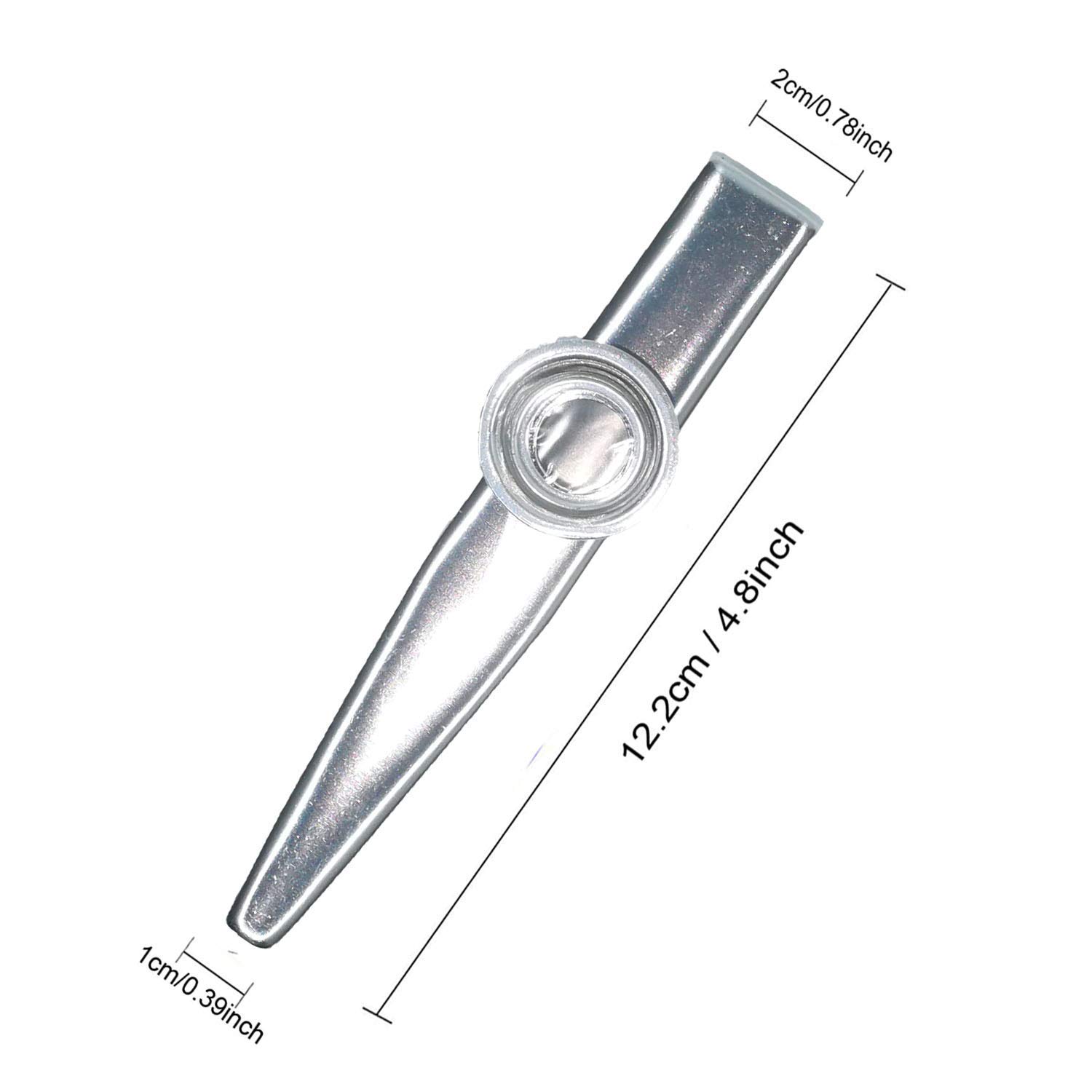 2Pcs-Wooden Train Whistle and Silver Kazoo for Music Instrument Gifts Wood Musical Instrument Educational Toys