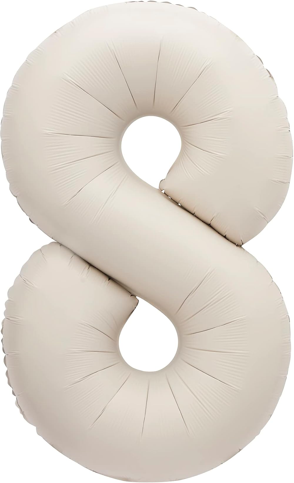 Unique Giant Foil Number 8 Balloon 86 cm Matte Nude
