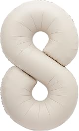 Unique Giant Foil Number 8 Balloon 86 cm Matte Nude