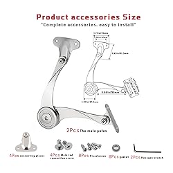 2 Pcs Heavy Duty Soft Close Lid Support Hinges