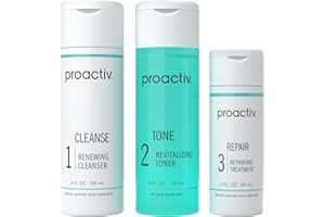 Proactiv 3 Step Acne Treatment - Benzoyl Peroxide Face Wash, Repairing Acne Spot Treatment for Face And Body, Exfoliating Toner - 60 Day Complete Acne Skin Care Kit
