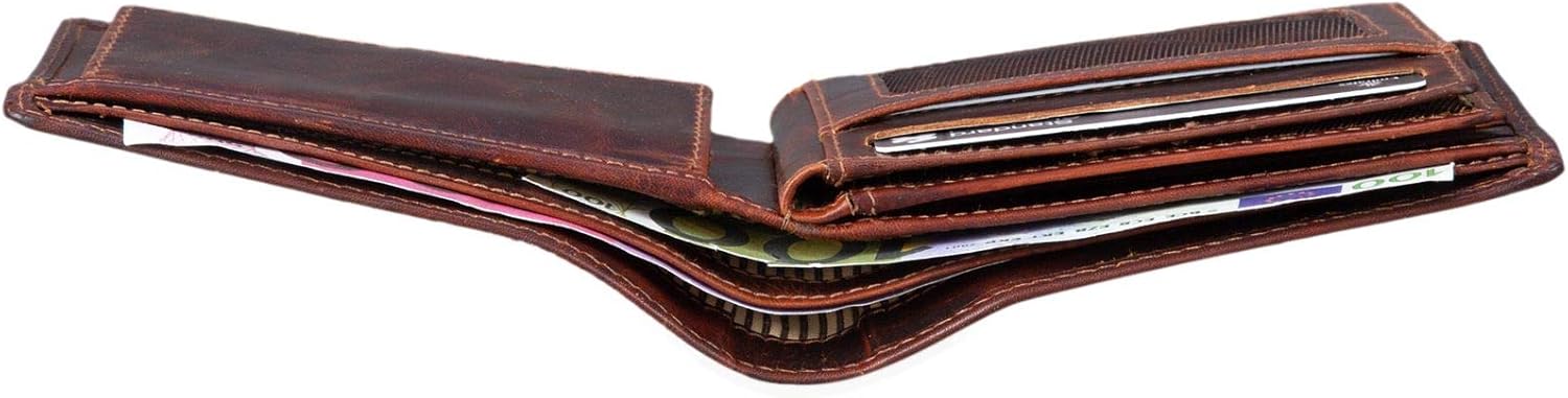 STILORD "Guillermo" Leather Wallet with RFID Blocker with Credit Card Holder and Coin Pocket Gift Box Vintage Design Colour:Milano - Image 5